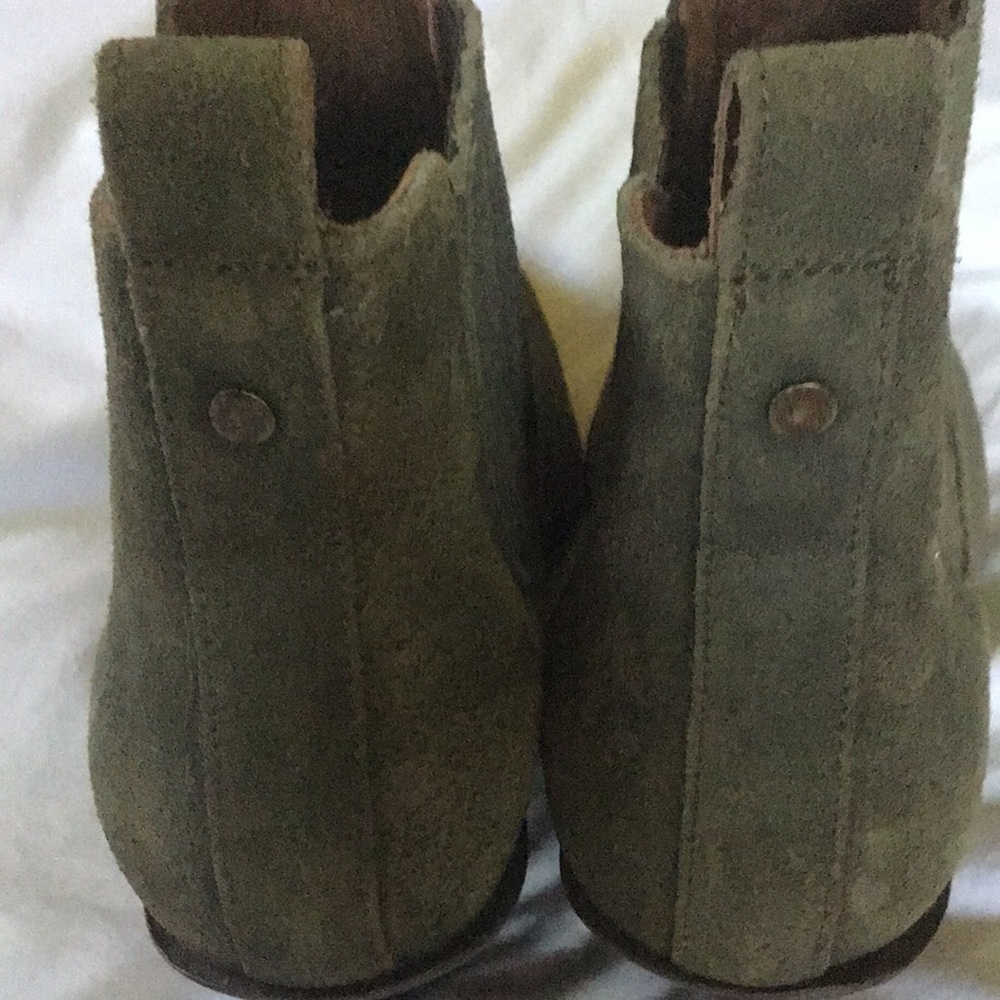 Portland Leather Dakota Western Boots Booties Suede Patina - Picture 4 of 7